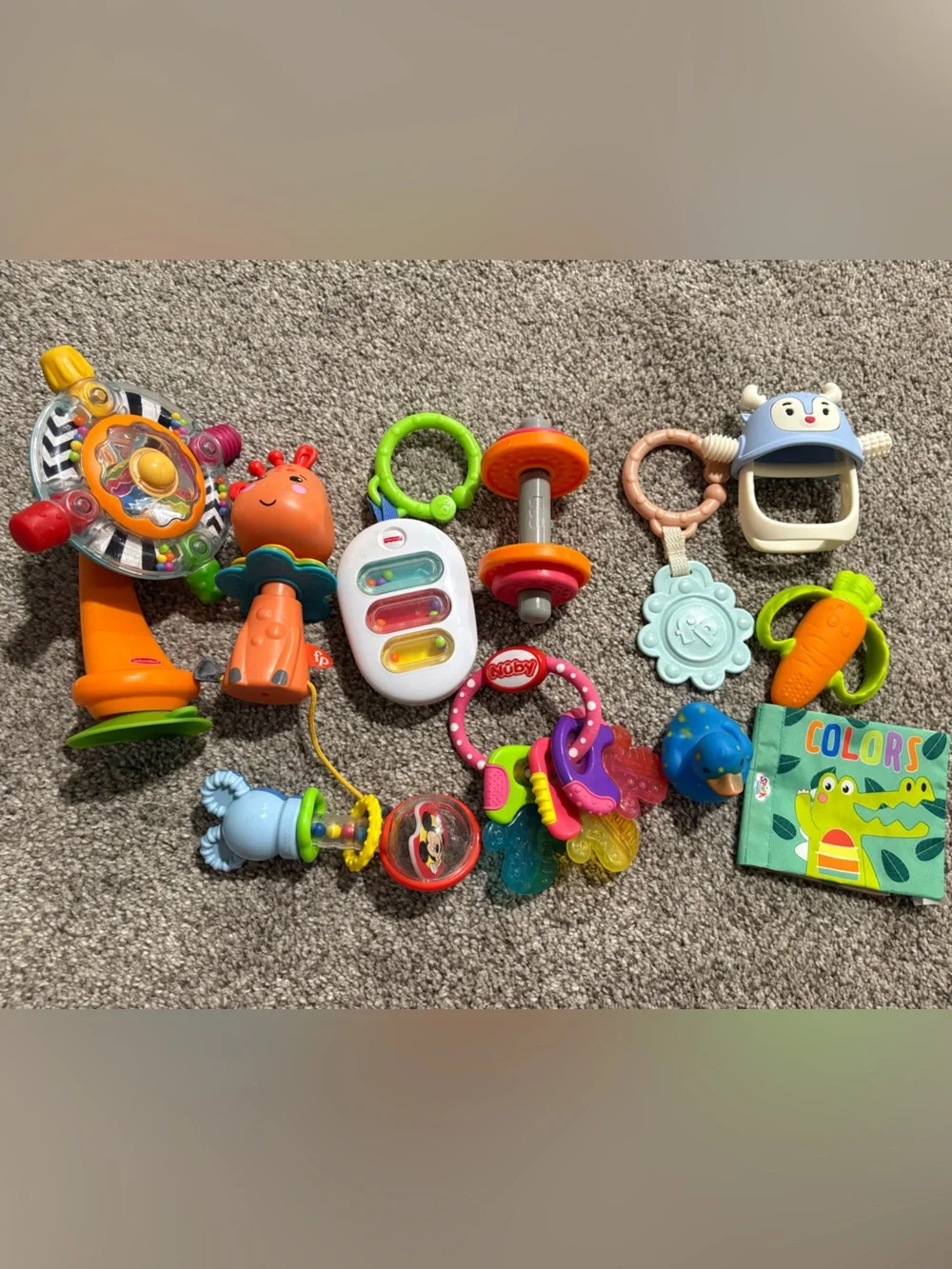 Infant Toy Bundle 11 Items assortment with a Smiley Mia